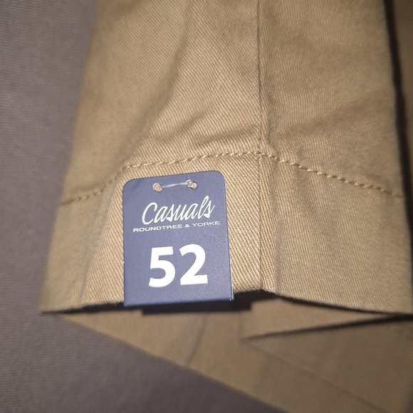 Roundtree and Yorke BigMan Classic Fit Casuals Men's White and Tan Shorts. NWT - Picture 12 of 16